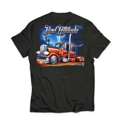 Generic Big Rig Trucks 'Bad Attitude' T-Shirt (Small) Black