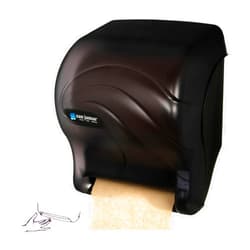 San Jamar Ultrafold Fusion Paper Towel Dispenser, Holds Multifold or C-Fold Towels for Bathroom, Kitchens, and Restaurants, Plastic, 11.5 x 6 Inches, Black