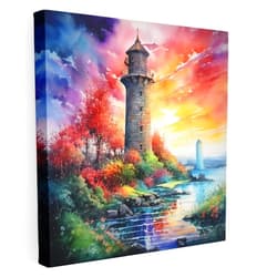 Painted Anarchy Maiden Tower Canvas Print - Maiden Tower, Canvas Wall Art, Canvas Print, Wall Art, 12