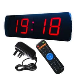 Ledgital Countdown Timer Clock, Digital Wall Clock with Remote - Wall Mount Countdown/up Timer in Minutes Seconds - Five Levels Brightness Dimmable, Indoor USE ONLY
