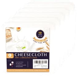 S.CENG Cheese Cloths for Straining, Grade 100, 15 x 15inch 10 Pack, Hemmed Cheesecloth for Cooking, 100% Combed Unbleached Cotton Cheese Cloth