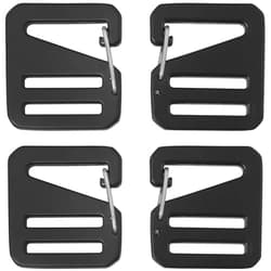 LUORNG 4PCS Spring loaded Sliding Door Adjustable Strap G Shaped Buckle Aluminum Alloy Hook