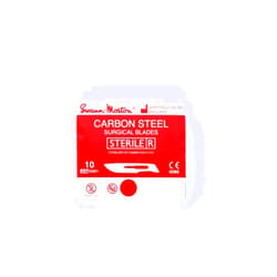 SWANN-MORTON Swann Morton No.10 STERILE Curved Carbon Steel Scalpel Blades - Box of 100 - Brand New Stock Dated 2022 - Made in England, UK - Finest Precision Blades - Durable Quality for Experts & Professionals