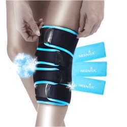 NEENCA Knee Brace with Ice Pack Wrap, Medical Knee Wrap with 3 Reusable Gel Packs, Hot & Cold Therapy for Meniscus Tear, Joint Pain, Knee Pain Relief, Knee Surgery, Sprain & Swelling- FSA/HSA Approved