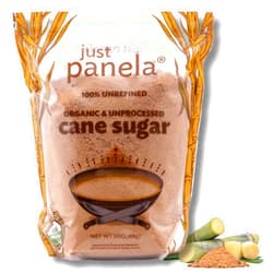 Just Panela Organic Unrefined Cane Sugar 5 Pound Pack of 1 | 100% Unprocessed, Raw Sugar | Great for Baking, Cooking & Sweetening | Healthier Alternative to Regular Refined Sugar