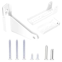 Sartatue Storm Door Closer Bracket, Reinforced Repair Jamb Bracket Compatible with Andersen Emco, Larson, Pella, 40201 Door Repair Kit, Protecting Doors from Damage from Strong Winds (White)