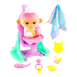 Fingerlings 2023 Interactive Baby Monkey Nursery Playset – Jas with 2-in-1 Cradle and High Chair, and 6 Accessories (Ages 5+)