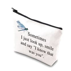 BDPWSS Dragonfly Memorial Gifts Dragonfly Lover Gifts Sometimes I Just Look Up Smile And Say I Know That Was You Dragonfly Makeup Organizer Bag Spiritual Faith Dragonflies Gifts, That was you dragonfly,