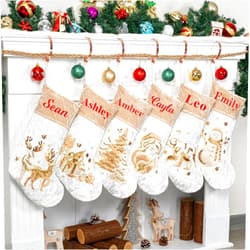 LUBOT New Personalized Christmas Stockings, 1 Pack Custom Embroidery Name 20