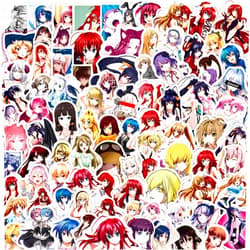 OUGERKID 100Pcs Anime Girl Stickers for Laptops,Cartoon Hot Girl Stickers for Teens Adults,Kawaii Sexy Lady Decals for Water Bottles Hydroflask Scrapbooking Journaling