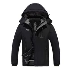 Wantdo Men's Waterproof Ski Jacket Warm Winter Snow Coat Snowboarding Jacket Mountain Hooded Raincoat