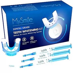 MySmile Teeth Whitening Kit with LED Light, 10 Minute Fast-Result Teeth Whitening Light, Carbamide Peroxide Teeth Whitener with 3 Non-Sensitive Teeth Whitening Gel to Removes Teeth Stain, Mouth Tray Included