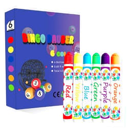 Blimark Bingo Daubers Clearance Dot Markers Bright Non-Toxic Washable Quick-Dry Sponge Tip Mini Bingo Dobbers Paint Dot Art Markers for Bingo Games Scrapbooking Card Making DIY Crafts