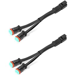 Lumimotor 2PCS Deutsch DT DTP Wiring Harness Adapters Connectors Splitters 240W, 2 Pin Waterproof DT Connectors for LED Light Bar LED Pods for Truck ATV UTV Car Boat