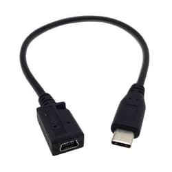 Qaoquda USB C to Mini USB Cable, USB-C Type C Male to Mini USB Female Adapter Converter Charging Cable for MacBook Pro, Laptop, Android Devices(Only for Charging) (TypeC M to Mini F)