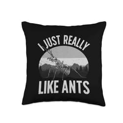 Best Ant Gift Ant Insect Lover Accessories & Stuff Funny Themed Design for Men Women Kids Insect Ant Lovers Throw Pillow, 16x16, Multicolor