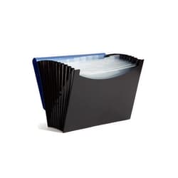 Smead Poly Frequency Expanding File, 12 Pockets, Flap and Cord Closure, Letter Size, Blue/Black (70863)