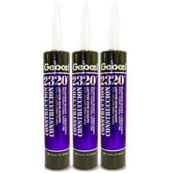 Geocel 2320 Construction Tripolymer Gutter and Narrow Seam Sealant, 10.3 fl oz, Clear, 3 Pack