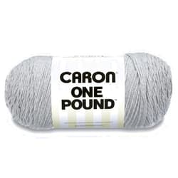 Caron One Pound Solids Yarn, 16oz, Gauge 4 Medium, 100% Acrylic - Grey Mix- For Crochet, Knitting & Crafting ( 1 Piece )