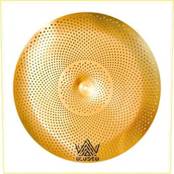 ULUOBO 18 inches Low Volume China Cymbal for Drum Quiet Practice (Gold, 18 inch-CN)
