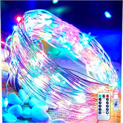 Minetom USB Fairy Lights Plug in, 33 ft 100 LED Twinkle String Lights with Remote and Timer, Waterproof 8 Modes Starry Lights for Indoor Wreath DIY Party Wedding Christmas Decoration, Multicolor