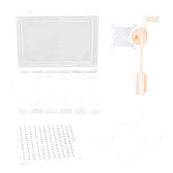 Equalseal 36 Compartments Jewelry Storage Box with 100 Pieces Floss Bobbins 1 Pieces Floss Winder and 2 Pieces Color Chip