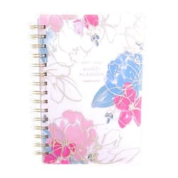 russell+hazel 2024-2025 (July 2024-June 2025) Weekly Blush Floral A5 Spiral Planner, 15 Month Calendar, 5 7/8” x 8 ¼”