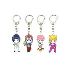 EBTY DREAMS Inc. - Set of 4 JJ Bizarre Adventure Acrylic Keychain Trish Una, Giorno Giovanna, Bruno Buccellati, Guido Mista