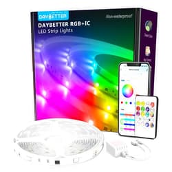 DAYBETTER 100ft Smart IC LED Strip Lights, BGRIC LED Lights for Bedroom, DIY Multiple Colors on One Line, App Control Color Changing Strip Lighting Music Sync Home Decor(1 Roll)