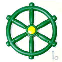 Play Platoon Kids Pirate Ship Wheel for Jungle Gym - Green Playground Steering Wheel for Swing Set