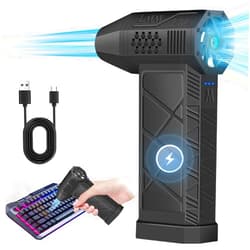 NWDEY High-Power Compressed Air Duster - 130,000 RPM Electric Air Blower for Keyboard & PC Cleaning, 3-Speed Adjustable, Rechargeable 4000mAh Cordless Jet Duster for Work, Car, and Home