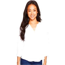 NYDJ Women's Petite Size 3/4 Sleeve Pintuck Blouse