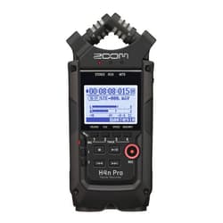 Zoom H4n Pro 4-Track Portable Recorder, All Black, Stereo Microphones, 2 XLR/ ¼“ Combo Inputs, Battery Powered, for Stereo/Multitrack Recording of Music, Audio for Video, and Podcasting