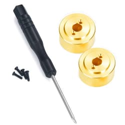Maleonn 2Pcs Brass Rear Lockout Cup Axle Adapter with Screwdriver for 1/24 RC Crawler SCX24 Upgrades Accessories