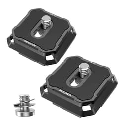 NEEWER 2 Pack Quick Release Plate Kit, 38mm QR Camera Mounting Adapter Compatible with Arca Swiss, Tripod Mount to Shoulder Strap Quick Switch Anti Off with Washers, QPR-5C