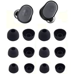 Rqker Ear Tips Compatible with Skullcandy Sesh Indy Earbuds, 6 Pairs S/M/L Sizes Soft Silicone Ear Tips Earbud Covers Eartips Earbuds Replacement Tips, Compatible with Skullcandy Evo Sesh, Black sml