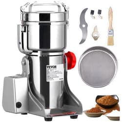 VEVOR 700g Electric Grain Mill Grinder, High Speed 2500W Commercial Grinders, Stainless Steel Pulverizer Machine for Dry Grains Cereals Coffee Corn Pepper, Swing Type