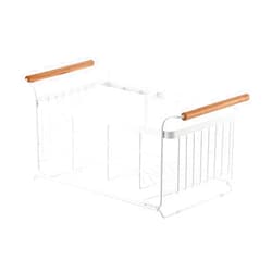 YAMAZAKI home 3108 Sink Dish Drainer Rack-Expandable Kitchen Drying Organizer Holder, One Size, White
