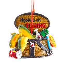 Kurt Adler Fishing Basket Christmas Tree Ornament J8552