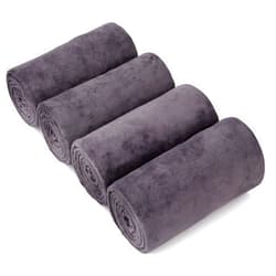Orighty Bath Towel Pack of 4 - Soft Feel Grey Bath Towel Sets, Highly Absorbent Microfiber Towels for Body, Quick Drying, Microfiber Bath Towels for Sport, Yoga, SPA, Fitness, (27’’ x 54’’)