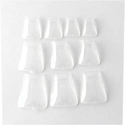 Enforten 500 pcs Clear Crystal Duck Feet Style Duck Nail Tips Wide French False Nail Tips Acrylic Nail