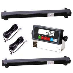 PEC SCALES Livestock Weigh Bar (Two Bars Set) 5000x1LB Capacity with PEC-IN202 Indicator Animal Scale for Weighing Cattle/Cow/Pig/Goat/Horse/Alpaca, etc (30″)