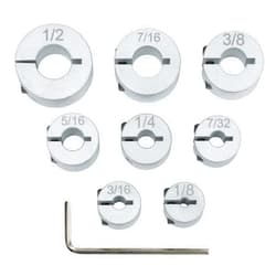 True Position Tools Professional Stop Collar Set - Drill Bit Depth Stop - 8 Piece Kit (1/2”, 7/16”, 3/8”, 5/16”, 1/4