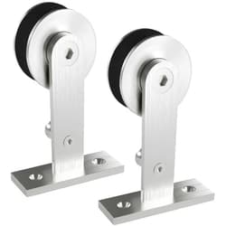 Hahaemall Sliding Barn Door Hardware Stainless HAHAEMALL Steel Top Mount Rollers, Hang for Single Wooden Door, Easy to Install(2pcs Top Mount Rollers)