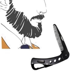 Tuklye Stainless Steel Folding Beard and Mustache Comb for Men's Grooming - Anti-Static Hair Styling Pocket Beard Comb