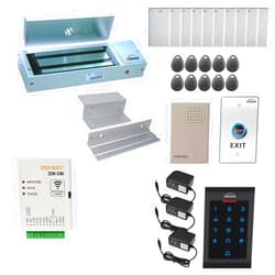 Zemgo FPC-8459 Smart Mobile WiFi Controller for Access Control with Android + Apple App, Web Browser + Smartphone Remote Viewing, Inswinging Door 1200lbs Magnetic Lock, Indoor Keypad/RFID Reader