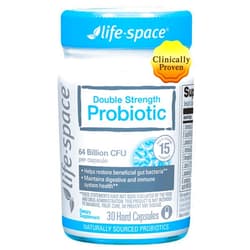 Life-Space Double Strength Broad Spectrum Probiotic, 64 Billion CFU & 15 Diverse Strains, Redouble Formulated for Digestive Health & Immune Health, Probiotics for Women & Men - 30 Veg Capsules