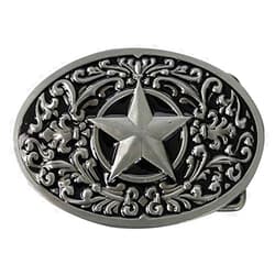 Ivory Falcon Western Lone Star Belt Buckle Black