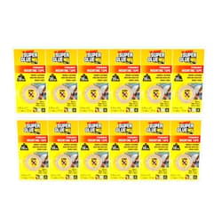 The Original Super Glue Corporation Permanent Mounting Tape, Double-Sided, 20 lb Strength, Pack of 12 Rolls, White