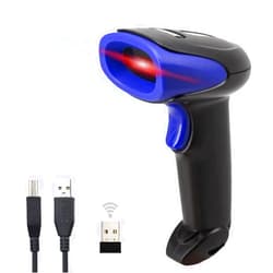 LENVII CW500 Wireless 2D Barcode Scanner Handheld QR Code Scanner USB Wired 1D Barcode Reader 2 in 1 with Charging Base use for Store,Supermarket